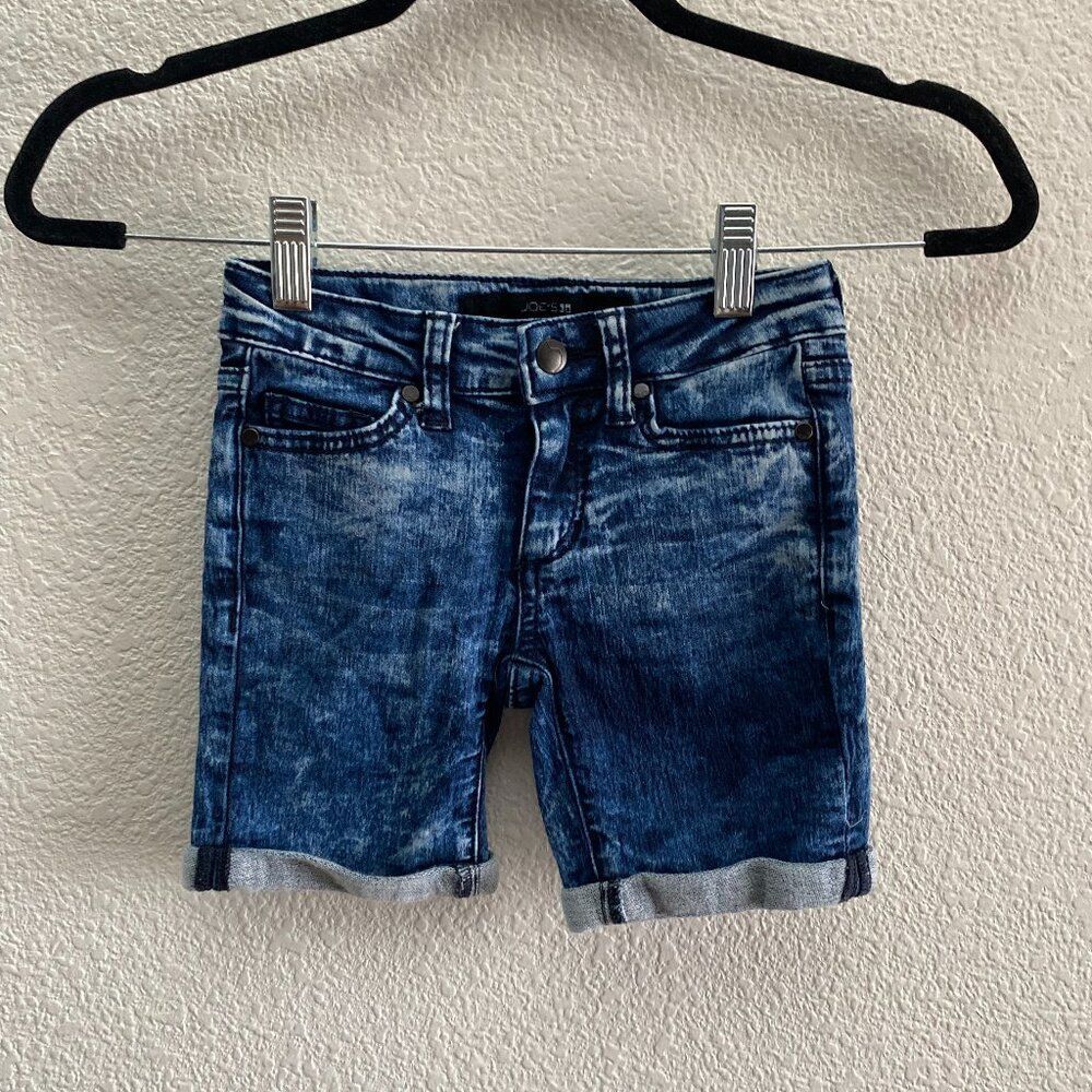 Girls Joe's Jeans Cuffed Denim Shorts Size 6 Stonewashed Adjustable Stretch